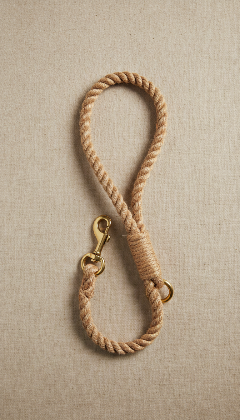 Jute Halter With Hand-Knotted Detail
